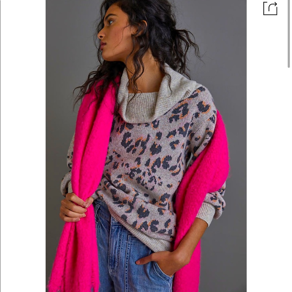 Anthropologie Emmy Cowl Neck Tunic Sweater